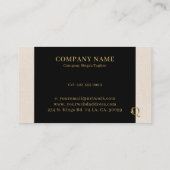 Gold tones letter Q bloemdecoratief Visitekaartje (Achterkant)