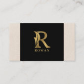 Gold tones letter R bloemdecoratief Visitekaartje (Voorkant)