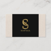 Gold tones letter S bloemdecoratief Visitekaartje (Voorkant)