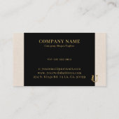 Gold tones letter U bloemdecoratief Visitekaartje (Achterkant)