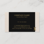 Gold tones letter X bloemdecoratief Visitekaartje (Achterkant)