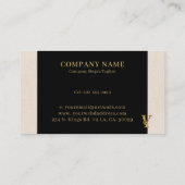 Gold tones letter Y floral decorative Visitekaartje (Achterkant)