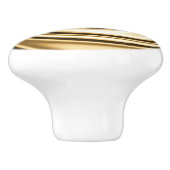 Gold Tones Soft Focus Spiral Swirl Keramische Knop (Zijkant)