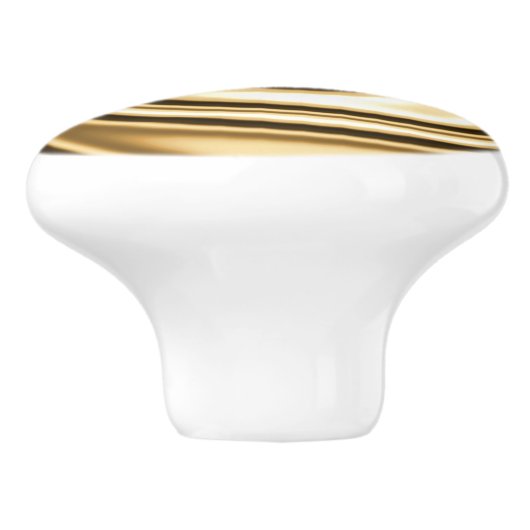 Gold Tones Soft Focus Spiral Swirl Keramische Knop (Zijkant)