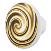 Gold Tones Soft Focus Spiral Swirl Keramische Knop (Rechts)
