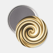 Gold Tones Soft Focus Spiral Swirl Magneet (Voorkant / Achterkant)
