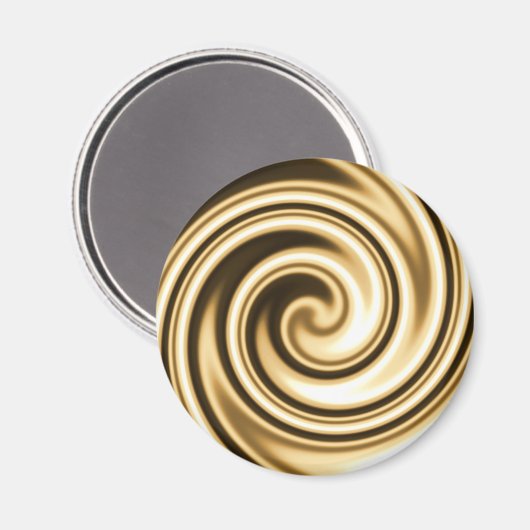 Gold Tones Soft Focus Spiral Swirl Magneet (Voorkant / Achterkant)