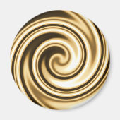 Gold Tones Soft Focus Spiral Swirl Magneet (Voorkant)