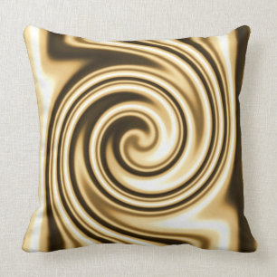 Gold Tones Soft Focus Spiral Swirl Tribal Style Kussen