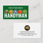 Gold Tools On Handyman Service Visitekaartje (Voorkant / Achterkant)