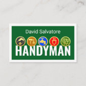 Gold Tools On Handyman Service Visitekaartje (Voorkant)