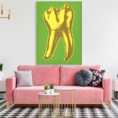 Gold Tooth Canvas Afdruk (Insitu (Woonkamer))