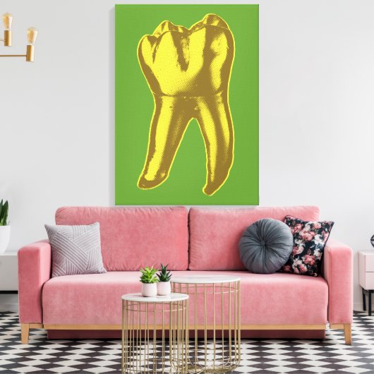 Gold Tooth Canvas Afdruk (Insitu (Woonkamer))