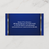 Gold Tooth Logo | Gold Trim Blue Background Visitekaartje (Achterkant)