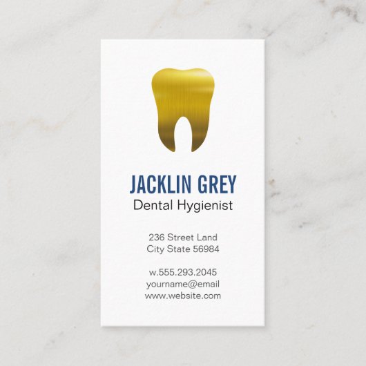 Gold Tooth Logo Visitekaartje (Voorkant)