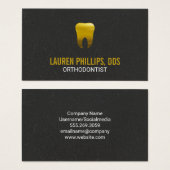 Gold Tooth-pictogram | Tandheelkunde Visitekaartje (Voorkant /achterkant)