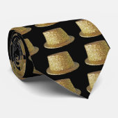 Gold Top Hat Nieuwjaar Stropdas (Opgerold)