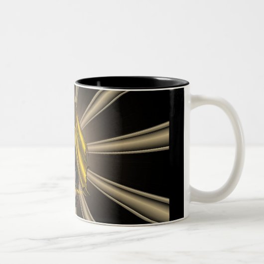 Gold Topaz Dragon Pattern Mok (Rechts)