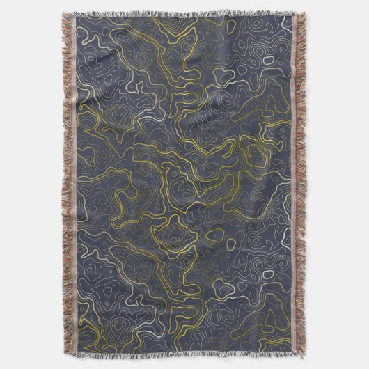 Gold Topography Deken (Voorkant Verticaal)