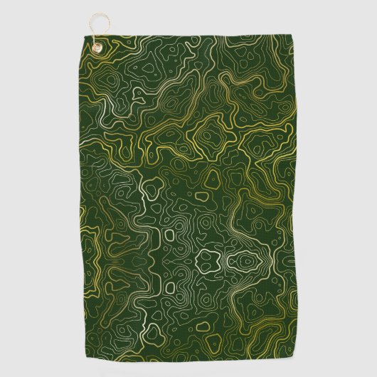 Gold Topography Golfhanddoek (Voorkant)