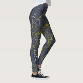 Gold Topography Leggings