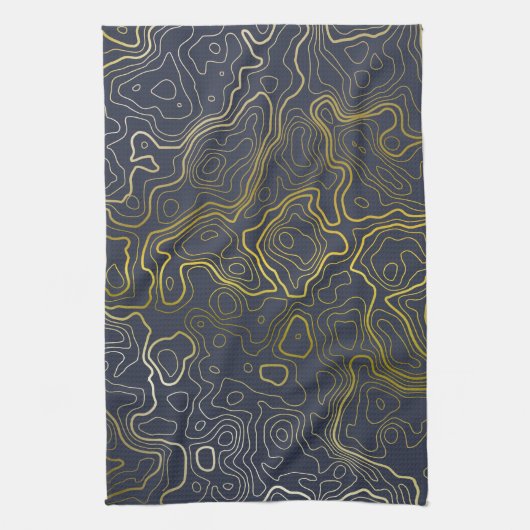 Gold Topography Theedoek (Verticaal)