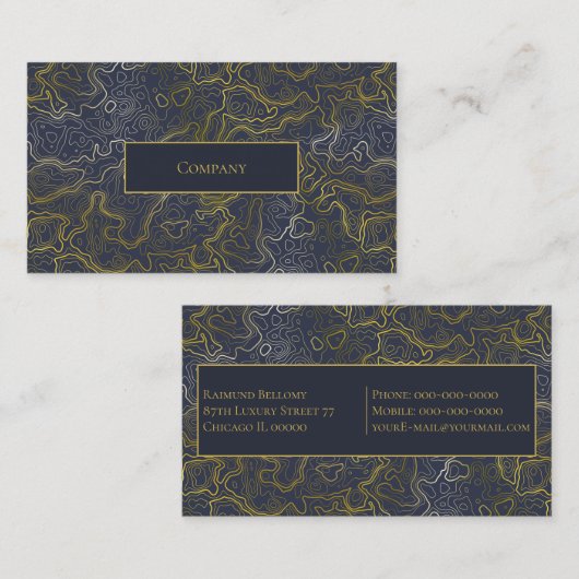 Gold Topography Visitekaartje (Voorkant / Achterkant)