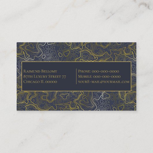 Gold Topography Visitekaartje (Achterkant)
