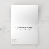Gold Tortelduifjes Wedding Folie Wenskaart (Binnenlaag)