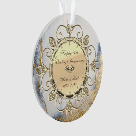 Gold Touch Diamonds 50th Wedding Jubileum Ornament (voorkant)
