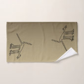 Gold Towelen met oude dieren Bad Handdoek (Handdoek)