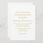 Gold Traditional Classic Formal Elegant Wedding Kaart (Voorkant / Achterkant)