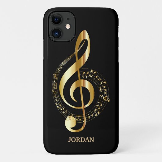 Gold Treble Clef Case-Mate iPhone Case (Achterkant)