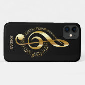 Gold Treble Clef Case-Mate iPhone Case (Achterkant (horizontaal))