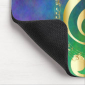 Gold Treble Clef Colorful Design Muismat (Hoek)