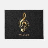 Gold Treble Clef Deurmat (Voorkant)