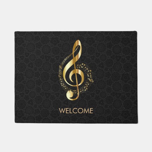 Gold Treble Clef Deurmat (Voorkant)