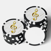 Gold Treble Clef Marble Home Decor Poker Chips (Opstapeling)