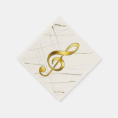 Gold Treble Clef Marble Home Decor Servet (Hoek)