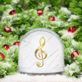 Gold Treble Clef Marble Home Decor Sneeuwbol (Kerstmis)