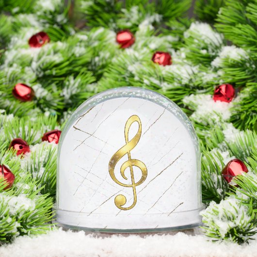 Gold Treble Clef Marble Home Decor Sneeuwbol (Kerstmis)