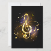 Gold Treble Clef Music Aankondiging (Voorkant)