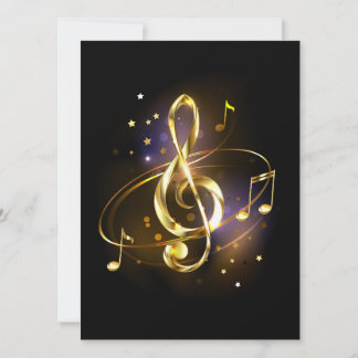 Gold Treble Clef Music Aankondiging