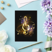 Gold Treble Clef Music Acryl Uitnodigingen (Insitu (Huwelijk))