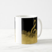 Gold Treble Clef Music Cloud Koffiemok (Voorkant rechts)