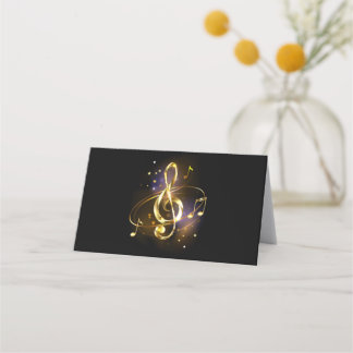Gold Treble Clef Music Klantenkaartje