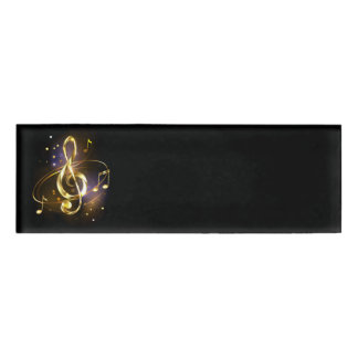 Gold Treble Clef Music Naambadge