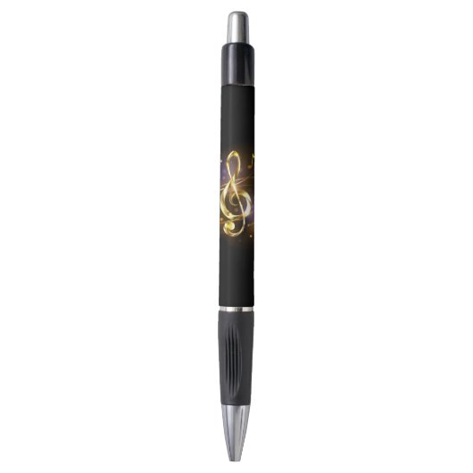 Gold Treble Clef Music Pen (Voorkant Verticaal)
