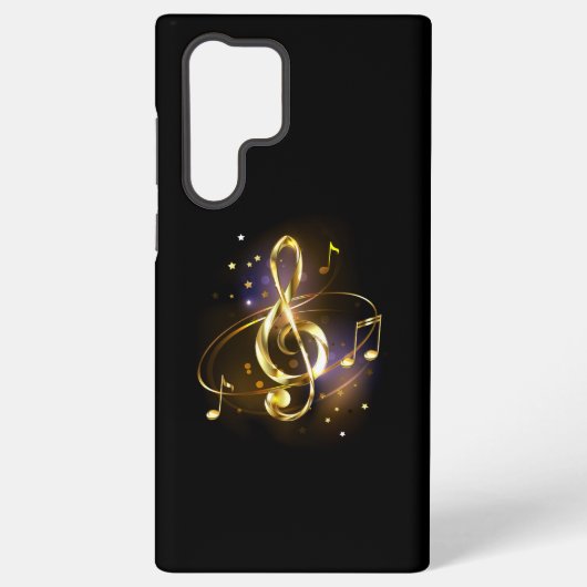 Gold Treble Clef Music Samsung Galaxy Hoesje (Achterkant)