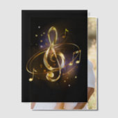 Gold Treble Clef Music Vellum Uitnodigingen (Offset (Koppel))